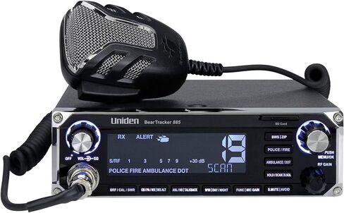 راديو Uniden Bearcat 880 CB مع 40 قناة وشاشة LCD كبيرة سهلة القراءة بـ 7 ألوان مع إضاءة خلفية ومكبر صوت للاتصالات الخارجية Bearcat بقدرة 15 وات (BC15). تصميم متين وقوي in Kuwait