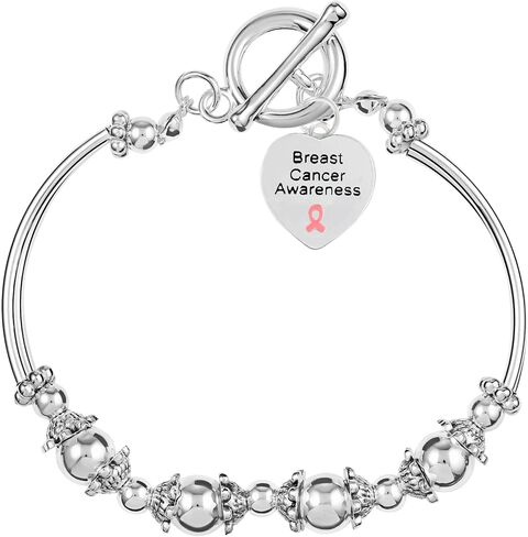 Breast Cancer Awareness Pink Ribbon Bracelets for Fundraising, Charity Walks, and Gifts - Perfect for Breast Cancer Awareness Month in Saudi Arabia