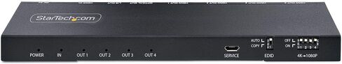 StarTech.com 2-Port HDMI Splitter (1x2) - 4K 60Hz UHD HDMI 2.0 Audio Video Splitter w/Scaler & Audio Extractor (3.5mm/SPDIF) - Dual HDMI Splitter (1-in 2-Out) - EDID Copy - TV/Projector (ST122HD20S) in Kuwait