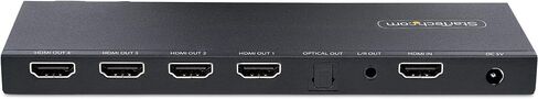 StarTech.com 2-Port HDMI Splitter (1x2) - 4K 60Hz UHD HDMI 2.0 Audio Video Splitter w/Scaler & Audio Extractor (3.5mm/SPDIF) - Dual HDMI Splitter (1-in 2-Out) - EDID Copy - TV/Projector (ST122HD20S) in Kuwait