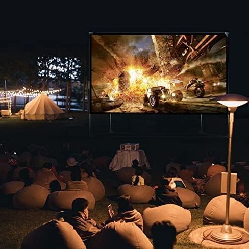 Projector Screen with Stand 80 inch 16:9 HD 4K Indoor Outdoor Projection Screen Portable Projector Screen with Carry Bag for Home Theater Backyard Cinema Travel Foldable Anti Crease in Saudi Arabia