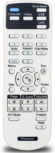 INTECHING 164880600 Projector Remote Control for Epson EX3240, EX5240, EX5250 Pro, EX7240 Pro, EX9200 Pro, VS240, VS340, VS345, PowerLite 1224/1264/ 1284/ S31+/ U32+, Home Cinema 640/ 740HD/ 1040 in Saudi Arabia