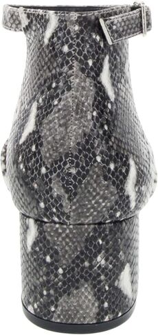 صندل نسائي من Sugar Noelle ذو كعب منخفض مكون من قطعتين وحزام كاحل للسيدات صندل ثعبان 6 in Kuwait