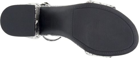 صندل نسائي من Sugar Noelle ذو كعب منخفض مكون من قطعتين وحزام كاحل للسيدات صندل ثعبان 6 in Kuwait