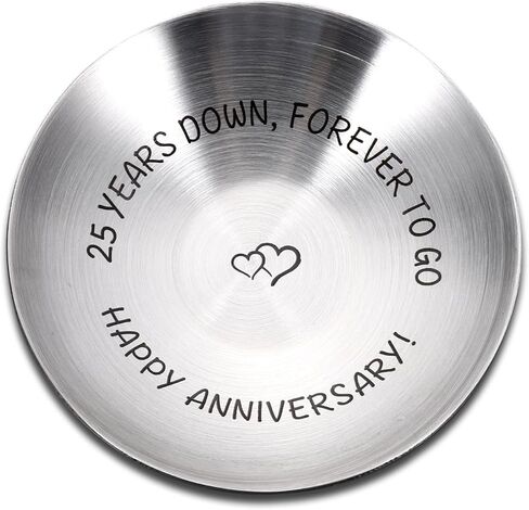 زينة الذكرى السنوية الخامسة والعشرين للزوجين، هدايا الزفاف بالذكرى الخامسة والعشرين، هدايا فضية للذكرى السنوية الخامسة والعشرين للرجال والنساء، صينية مجوهرات الذكرى السنوية الخامسة والعشرين للزوجة، هدية عيد الحب للآباء in Kuwait