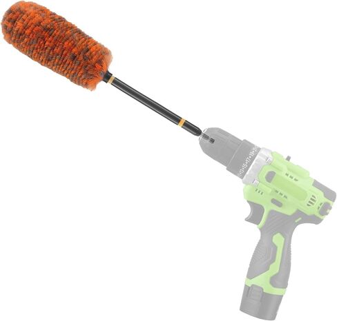 Drill Wheel Brush, Rim Drill Cleaner Brush, Extended Heavy Duty Rim Brush with Drill Bit Adapter, Synthetic Wool Soft Fiber Wheel Brush, Microfiber Rim Cleaning Brushes for Drill in Saudi Arabia