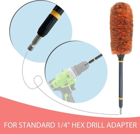 Drill Wheel Brush, Rim Drill Cleaner Brush, Extended Heavy Duty Rim Brush with Drill Bit Adapter, Synthetic Wool Soft Fiber Wheel Brush, Microfiber Rim Cleaning Brushes for Drill in Saudi Arabia