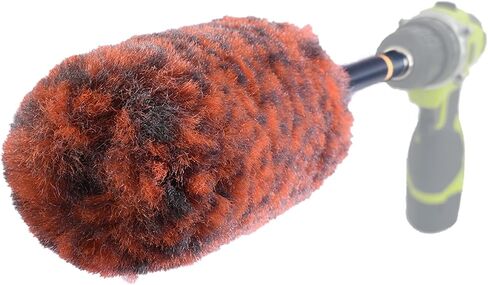 Drill Wheel Brush, Rim Drill Cleaner Brush, Extended Heavy Duty Rim Brush with Drill Bit Adapter, Synthetic Wool Soft Fiber Wheel Brush, Microfiber Rim Cleaning Brushes for Drill in Saudi Arabia