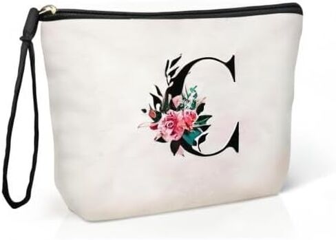 هدايا شخصية للنساء - حقيبة مكياج أولية، وحقائب مستحضرات تجميل مكتوب عليها حروف، وحقيبة أدوات الزينة، وهدايا عيد ميلاد للنساء، وهدايا للفتيات المراهقات (حرف أ) in Kuwait