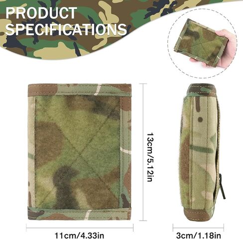 PETAC GEAR Tactical Mens Wallet,Trifold Nylon Credit ID Card Pocket Water Resistant Cash Card Holder with Back coin Zipper Pocket (MC) in Kuwait