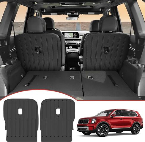 Seat Back Cover 2 nd Row Fit for 2020-2024 Kia Telluride 7 Seats Accessories, Kick Mat TPE Back Seat Protector Car Mat for 2024 Kia Telluride in Kuwait