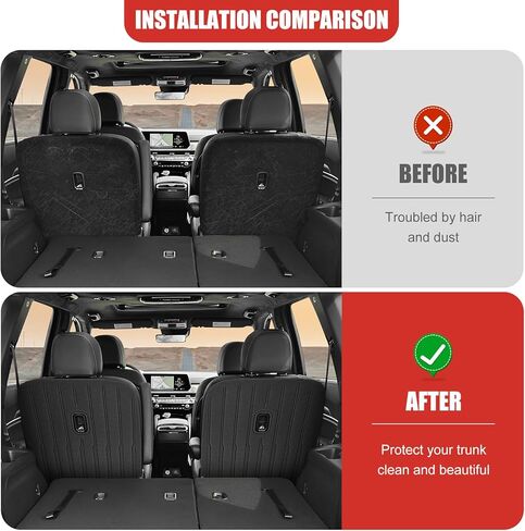 Seat Back Cover 2 nd Row Fit for 2020-2024 Kia Telluride 7 Seats Accessories, Kick Mat TPE Back Seat Protector Car Mat for 2024 Kia Telluride in Kuwait