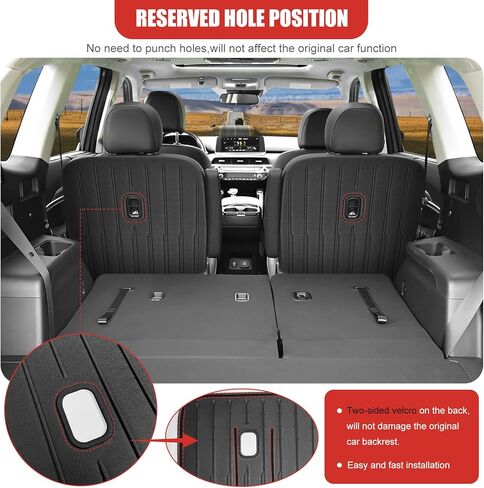 Seat Back Cover 2 nd Row Fit for 2020-2024 Kia Telluride 7 Seats Accessories, Kick Mat TPE Back Seat Protector Car Mat for 2024 Kia Telluride in Kuwait
