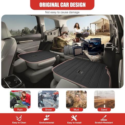 Seat Back Cover 2 nd Row Fit for 2020-2024 Kia Telluride 7 Seats Accessories, Kick Mat TPE Back Seat Protector Car Mat for 2024 Kia Telluride in Kuwait