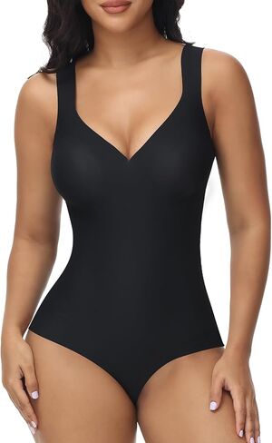 SHAPSHE الجسم المشكل البطن التحكم فاجا كامل الجسم ملابس داخلية بعقب رافع انخفاض قطع أكمام قصيرة ارتداءها للنساء بالإضافة إلى حجم الخصر خطف Cincher الخامس الرقبة تانك الأعلى تجريب الخروج صيف 2024 أسود in Kuwait