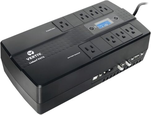 Liebert PST5 UPS - 350VA/200W 120V, Standby Power, 8 Outlets, Network Protection, 3 Year Warranty, Shutdown software, Uninterruptible Power Supply, Battery Backup with Surge Protection (PST5-350MT120) in Saudi Arabia