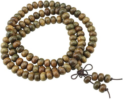 Green Sandalwood Mala Bracelet for Men 108 Beads for Meditation Mala Beads Necklace in Saudi Arabia