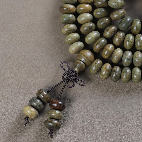 Green Sandalwood Mala Bracelet for Men 108 Beads for Meditation Mala Beads Necklace in Saudi Arabia