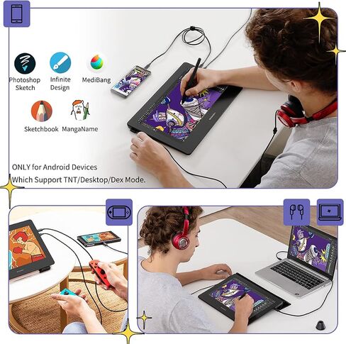 GAOMON PD1161 11.6 Inch Tilt Support Drawing Monitor,Pen Display,Graphic Drawing Tablet with Screen,Battery-Free Pen AP50 & 8 Shortcut Keys, for Drawing, Animation, Design, Photo/Video Editing in Saudi Arabia