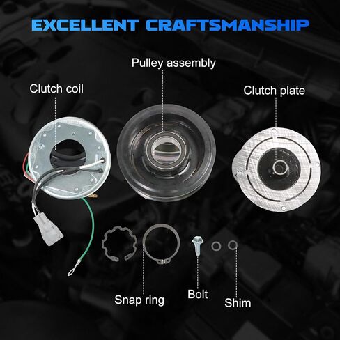 CO 29182C A/C Compressor Clutch Kit Fits for 2014-2018 1500 5.7L, for 2015-2018 2500 5.7L, for 2015-2018 3500 5.7L, for 2015-2017 4000 5.7L Replacement OE 6513144, 7513144, 197380, 198380 in Saudi Arabia