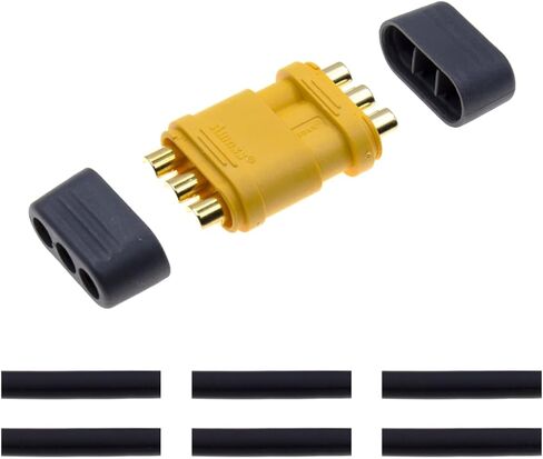 MEIVIFPV 10 أزواج Amass MR60 موصل التوصيل أنثى ذكر RC بطارية التوصيل مع غمد الحرارة يتقلص لأجزاء اتصال محرك RC ESC in Kuwait
