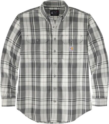 قميص Carhartt الرجالي ذو القوة المقاومة للهب والمرونة الفضفاضة ذو الوزن المتوسط ​​منقوش من نسيج قطني طويل in Saudi Arabia