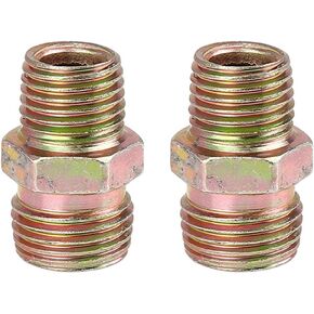 X AUTOHAUX 2pcs 1/4" NPT to M16 x 1.5mm Male Straight Air Hose Fitting Connector Adapter