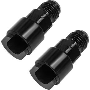 2 PCS 6AN Male to 3/8" & 5/16" Female EFI, Aluminium Quick Connect Disconnect Fuel Rail, EFI Fuel Line Fittings Push Connector for Most Cars, Universal Car Accessories (AN6-3/8)