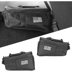 Wrangler Wheel Well Side Storage Bag Rear Trunk Organizer Bag with Grab Handles Interior Accessories Fit for Jeep Wrangler JK & Unlimited 2007-2018 4 Door (2 packs)