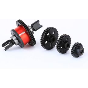 RCAWD 40CrMo 500K Oil 50T Center Diff Set& 14T 18T 24T Pinion Gear & Limited Slip Plates for Big Rock Typhon Mojave Kraton Outcast Fireteam Talion Notorious 6S EXB, 30% Upgrades