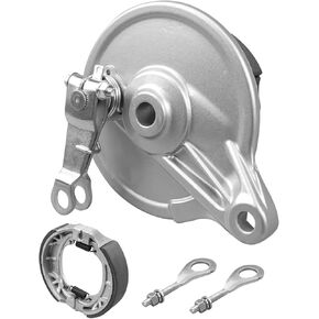 Rear Drum Brake Cover Shoe Kit Fit for Coleman BT200X CT200U CT200U-EX Axis M200 196cc Mini Bike, with Spare Drum Brake Pad & Chain Tensioner Adjustment Tool