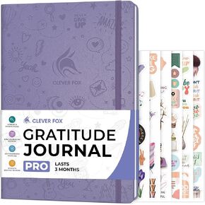 Clever Fox Gratitude Journal PRO – Happiness, Positivity & Affirmation Daily Journal for Women & Men – Inspirational Notebook for Positive & Grateful Mind – 3 Months, Large Format (Rose Gold)