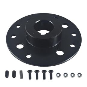 Black Steel Sprocket Hub for Go Kart 1" Bore & 1/4" Keyway for Mini Bike 212cc 196cc 6.5hp Dune Buggies Drift Trike Heavy Duty Go Kart Cart with Hardware Kit