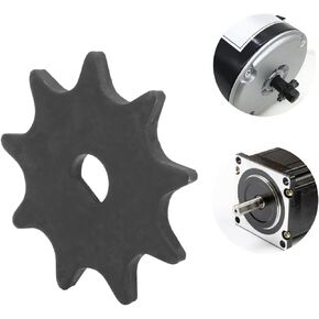 KUIDAMOS 9T Chain Sprocket,Small Size Motor Sprocket Stable Professional Manufacturing Sprocket Chain Wheel 9 Tooth,for MY1016 / MY1025 High Speed Motor,40mm Diameter 8D Hole Position