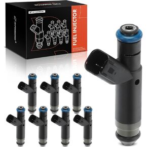 A-Premium Set of 8 Fuel Injectors Compatible with Cadillac SRX 2004-2006, XLR 2004-2006, STS 2005-2006, 4.6L, Replace# 12567448, 12580645
