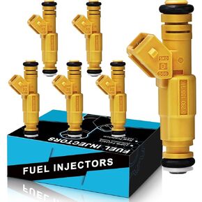 0280155710 Fuel Injectors For:-Jeep Grand Cherokee 1993-1998, Wrangler 1991-1998, Cherokee 1989-1998, Comanche 1987-1992 4.0L High Performance Fuel Injectors Set of 6 Replace OE# 0280155700