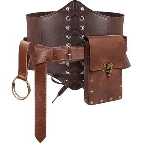 Renaissance Costume Sets Belt Pouch Purse Corset Waistband Strap Holder Steampunk Medieval Halloween Festival Accessory