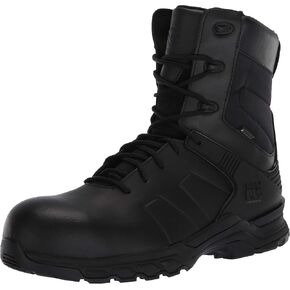 Timberland PRO Men's Hypercharge 8 Inch Composite Safety Toe Puncture Resistant Side-Zip Waterproof Tactical Duty Uniform Work