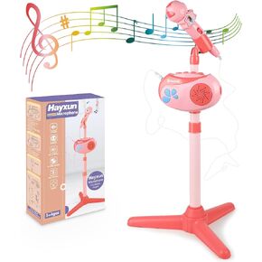 Kids Bluetooth Karaoke Machine for Girls with Adjustable Stand, Karaoke Microphone with Vioce Changer, Singing Recorder - Microphones for Singing Birthday for Girls Boys