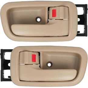 Interior Door Handles with Bezel Fit for Toyota Tundra 2000 2001 2002 2003 2004 2005 2006 Replacement for 692070C010B1 692080C010B1 81290 81294 Left Driver Right Passenger Door Handle (Beige)