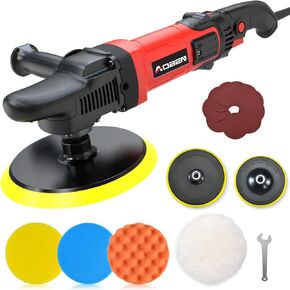 1600W Buffer Polisher,7 Inch/6 Inch Rotary Car polisher,Car Polisher Waxer with 6 Variable Speed,4 Polishing Pads,Detachable Handle for Car Detailing Polishing and Waxing