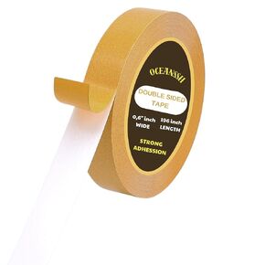 High Adhesion Double Sided Foam Tape-Heavy Duty Mounting Tape for Walls, Metal, Plastic Surfaces-Strong Adhesive Mounting Foam Tape Strips for Picture Poster Hanging (0.6 inch * 196" inch)
