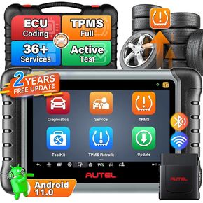 Autel Scanner MaxiPRO MP808Z-TS (2-Year Free Updates): Android 11 Based Bi-Directional Control Scan Tool, 2024 Upgraded of MP808TS/MP808BT, ECU Coding, Full TPMS, All System Diagnosis, FCA Auto Auth