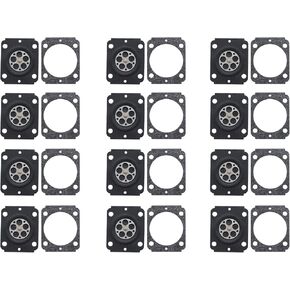 Carburetor Metering Diaphragm and Gasket Replaces ZAMA A015060 0016099 for ZAMA C1Q C1M carburetors (Pack of 12)