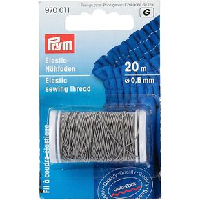 Prym Elastic Sewing Thread, Light Gray, 22 YD (20 M)
