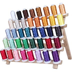 Threadart 160 Color Polyester Embroidery Machine Thread Set All Color Sets Included | 500M Spools 40wt | for Brother Babylock Janome Singer Pfaff Husqvarna Bernina Machines - All 160 500m Colors
