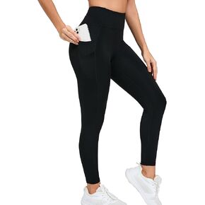 بنطال ضيق عالي الخصر للنساء من RUNNING GIRL، سروال يوجا للتحكم في البطن مع جيوب، سروال ضاغط ناعم زبداني