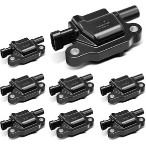YHTAUTO 8PCS Square Ignition Coil Pack Fits for Cadillac Chevy GMC Silverado Suburban Avalanche Camaro Express Impala Colorado Savana CTS 5.3L 6.0L V8, Replace 12570616, 12611424