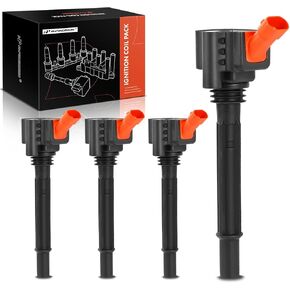 A-Premium Engine Ignition Coil Pack Compatible with Jeep Renegade 2015-2018 & Fiat 500 2018-2019, 500X 2016-2018, 500L 2014-2020, 1.4L, 4-PC Set