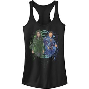 Marvel Junior's Eternals SERSI IKARIS Duo Slim Fit, Scoop Hem Racerback Tank, Black, X-Small